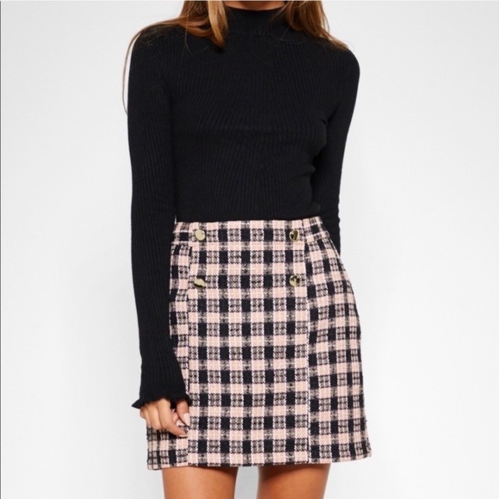TOPSHOP tweed mini skirt